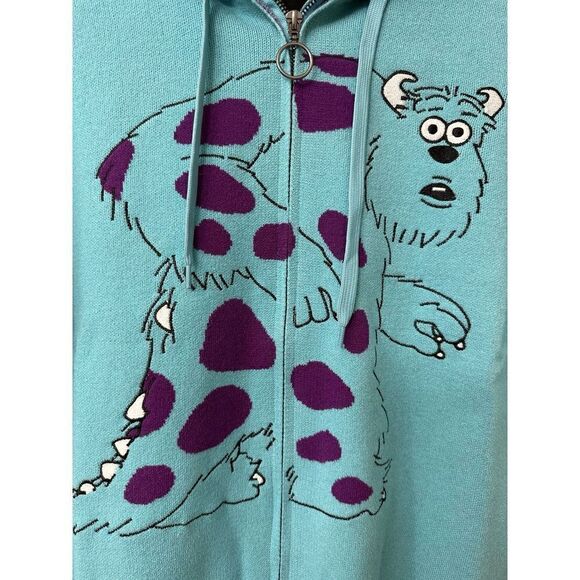 Disney Pixar Monsters, Inc. Sully Women's Knit Zippered Hoodie Size M - Picture 7 of 9